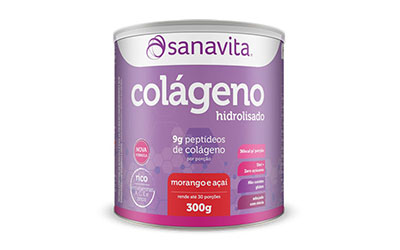 Colágeno Hidrolisado Sanavita – Morango e Açaí